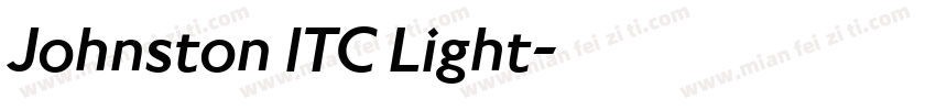 Johnston ITC Light字体转换